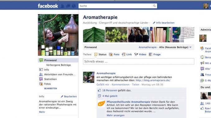 Facebook-Xing_Seiten Eliane Zimmermann AiDA Aromatherapy
